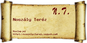 Noszály Teréz névjegykártya